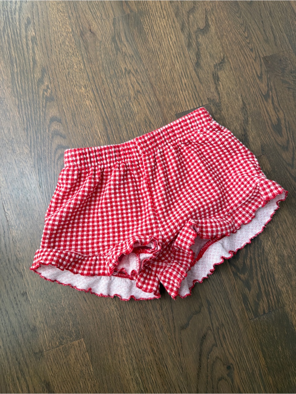 Old Navy Red Gingham Women's Shorts - Elastic Waist Summer Shorts